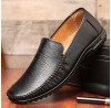 Men Pure Color PU Slip On Casual Driving Shoes
