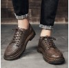 Men Comfy Round Toe Oxfords Lace Up Casual Shoes