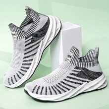 Men Lightweight Breathable Knitted Non Slip Running Sport Shoes