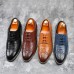 Men Large Size Lace Up Pointed Out Business Formal Derby Shoes