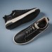 Men Embossed Lace Up Microfiber Leather Daily Sport Skate Shoes