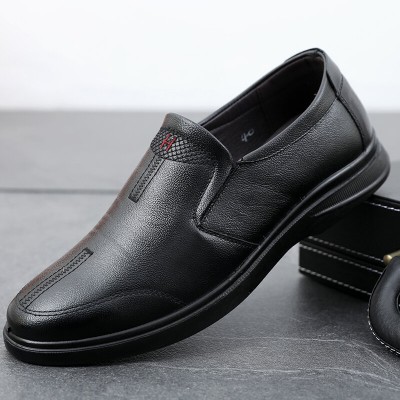 Men Genuine Leather Slip On Casual Business Shoes