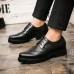 Men Brogue Thick Soles Oxfords Breathable Business Shoes