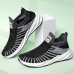 Men Lightweight Breathable Knitted Non Slip Running Sport Shoes