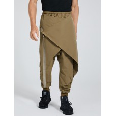 Male Fashion Patchwork Dropped Crotch Pants