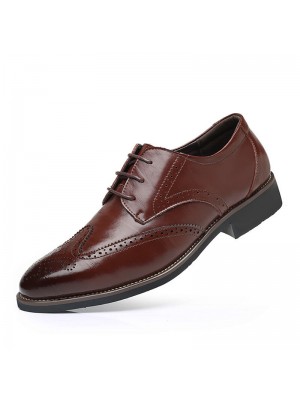 Men Large Size Lace Up Pointed Out Business Formal Derby Shoes