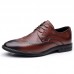 Men Brogue Embossed Lace Up Business Dress Oxfords Shoes