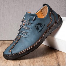 Panda Pattern Lace Up Hand Sewn Casual Shoes