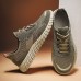 Men Mesh Suede Splicing Non Slip Breathable Sport Casual Shoes