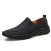 Men Hand Stitching Non Slip Soft Sole Slip On Casual Shoes