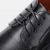 Men Square Head Non Slip Lace  up Business Dress Shoes