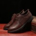 Men Business Casual Non Slip Lace  up Lattice Dress Shoes