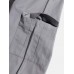 Mens Solid Color Drawstring Mid Waist Overalls Pocket Cargo Pants