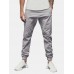 Mens Solid Color Casual Drawstring Pants With Pocket