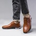 Men Breathable Lace Up Casual Business Hard Wearing Shoes