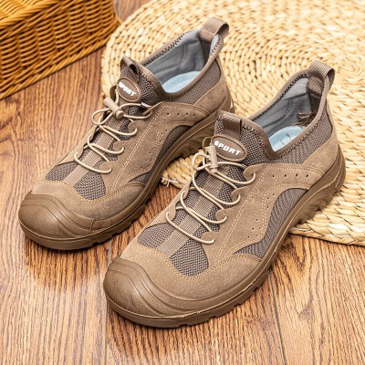 Men Outdoor Walking Casual Lace Up Non Slip Climbing Shoes