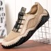 Men Retro Breathable Elastic Band Soft Soled Handmade Sport Shoes