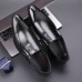 Men Pure Color Pointed Toe Casual Slip On Business Dress Shoes