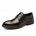 Men Brogue Lace Up Business Wearable Oxfords Shoes