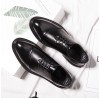 Men Microfiber Leather Plain Wear  resistant Dress Shoes