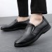 Men Genuine Leather Slip On Casual Business Shoes