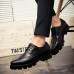 Men Brogue Thick Soles Oxfords Breathable Business Shoes